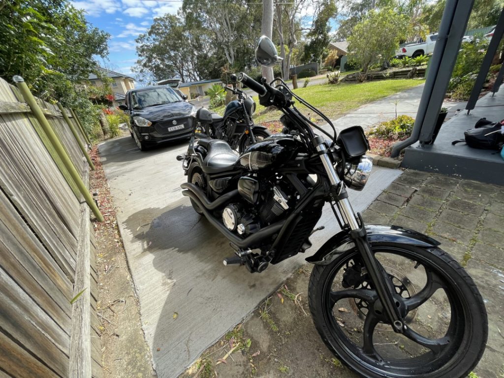 Motor cycle and car